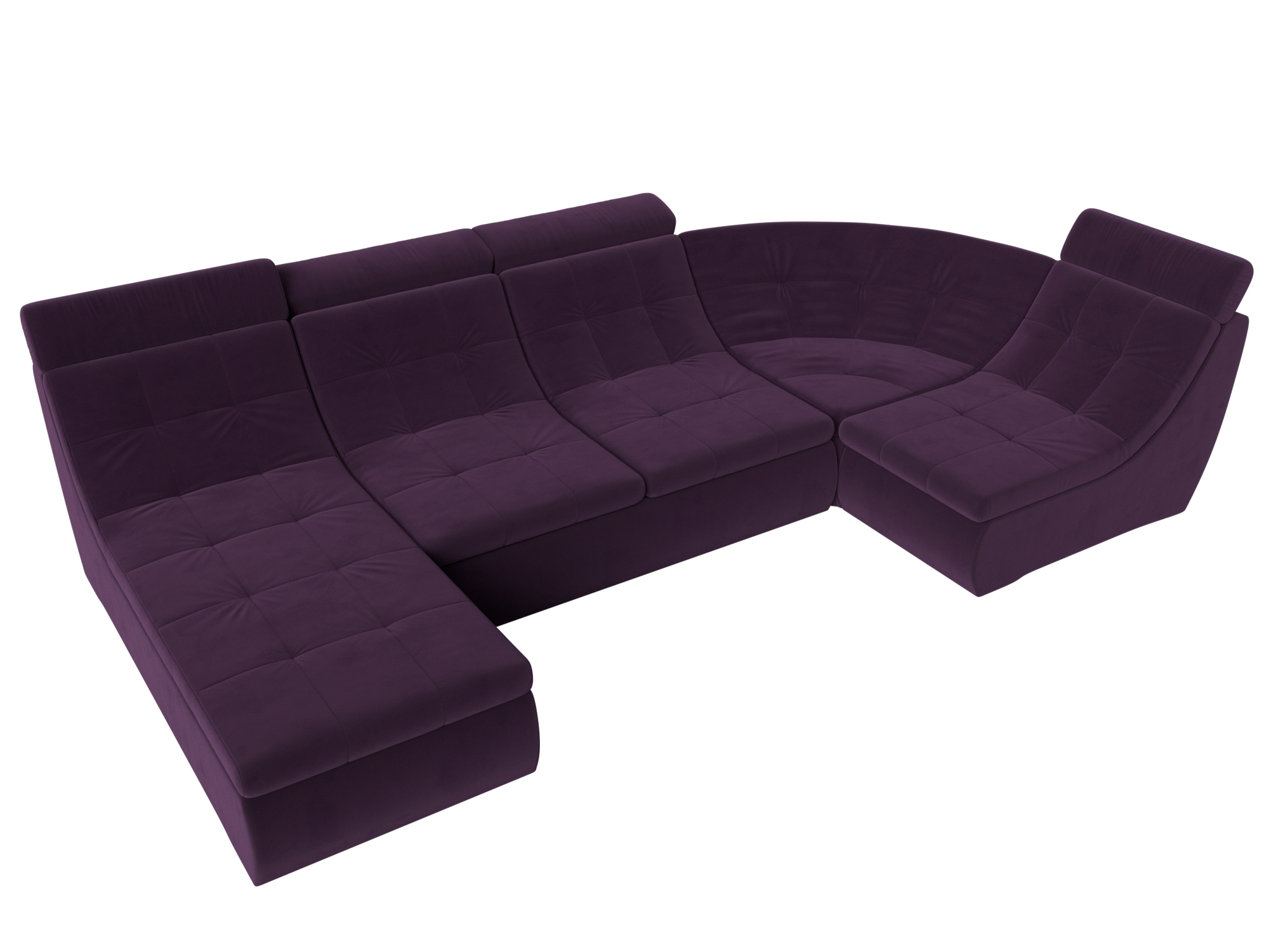 П-образный модульный диван Холидей Люкс Фиолетовый
