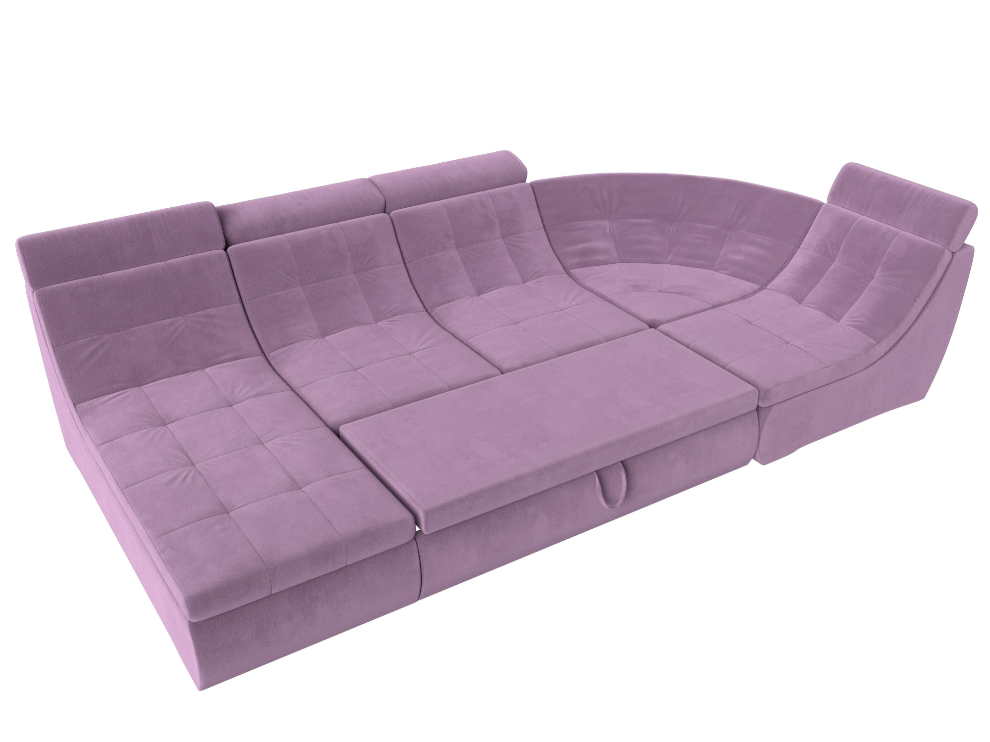 П-образный модульный диван Холидей Люкс Сиреневый