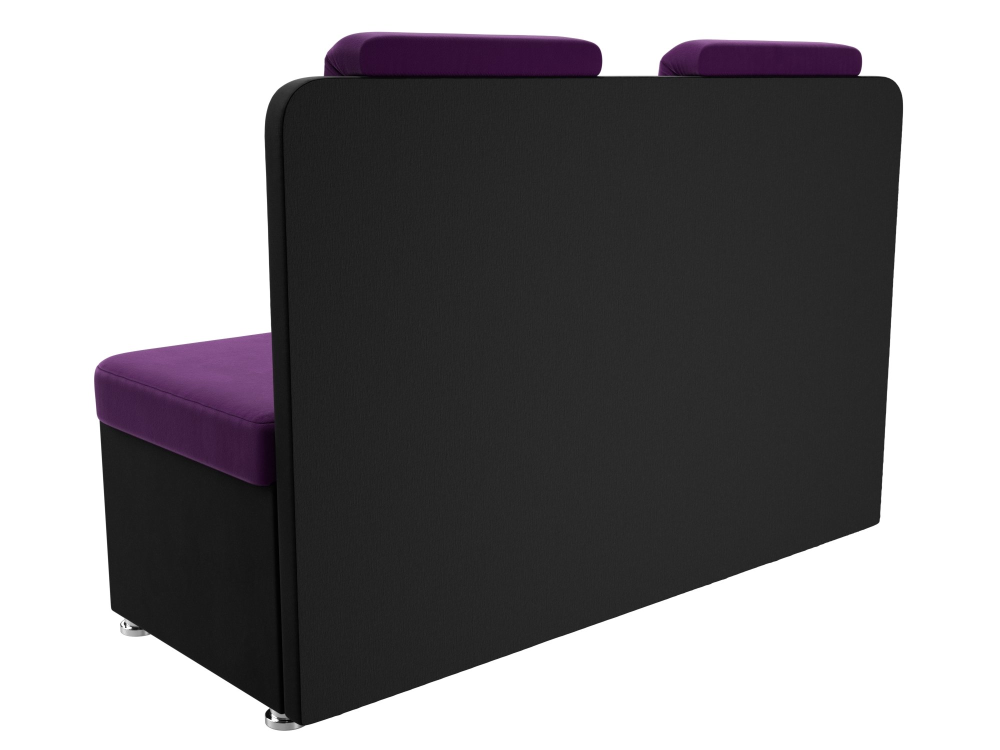 Кухонный прямой диван Маккон 2-х местный Фиолетовый\Черный