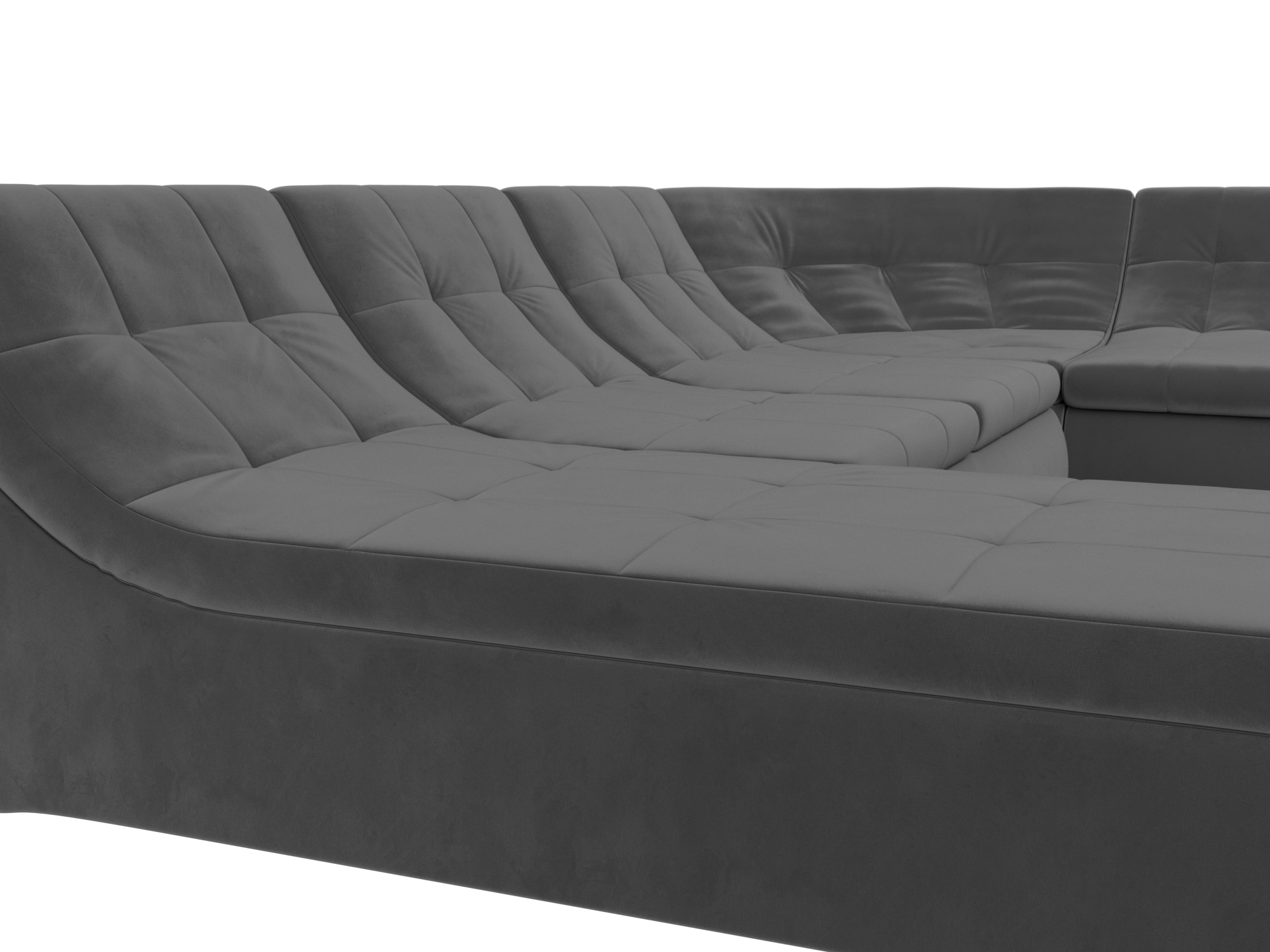 П-образный модульный диван Холидей Серый